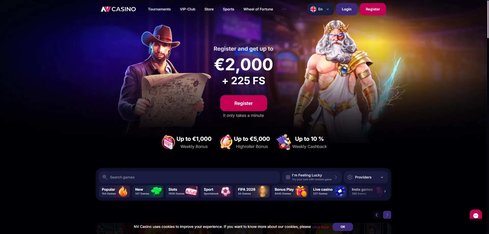 NV Casino oversigt – moderne dansk online casino med 3.000 spil