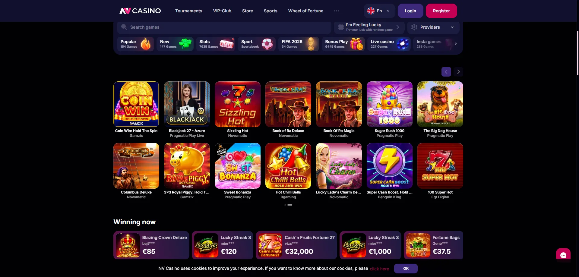 Populære online slots hos NV Casino – Book of Dead og Gates of Olympus